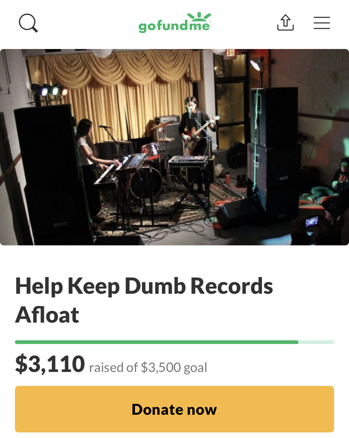 Dumb Records GoFundMe Update Dumb Records